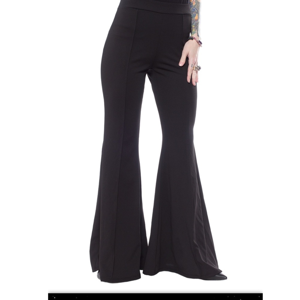 Elegant Black Flared Women's Pants